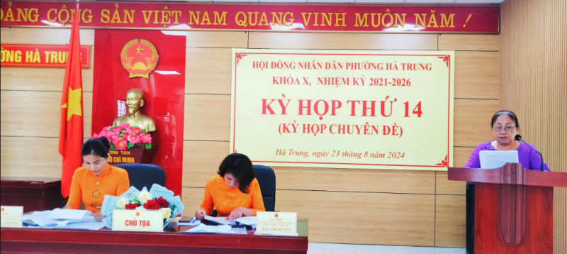 Hội đồng nhân dân phường Hà Trung tổ chức kỳ họp chuyên đề lần thứ 14