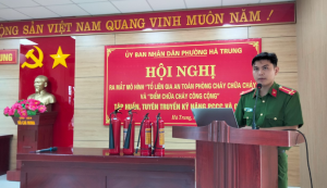 Phường Hà Trung ra mắt các mô hình “Tổ liên gia an toàn PCCC” và “Điểm chữa cháy công cộng”.